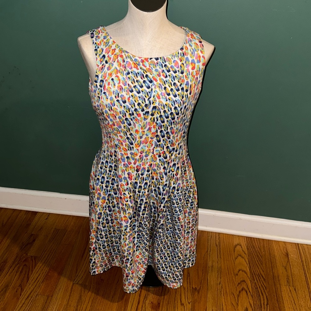 Women’s Gabby Skye multi-colored fit and flare‎ dress size 8
